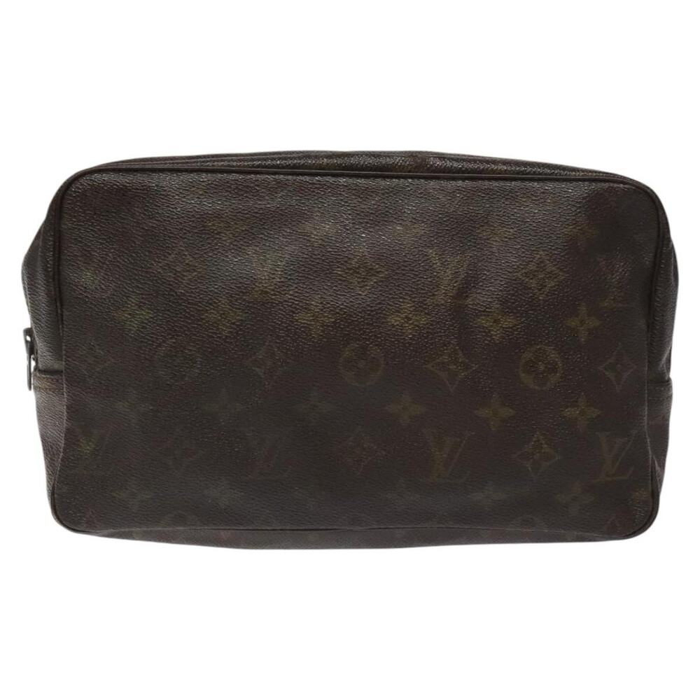 Louis Vuitton Monogram Trousse Toilette 28 Clutch Bag Brown
